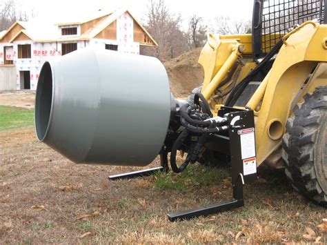 home made cement mixer for skid steer|skid steer mounted concrete mixer.